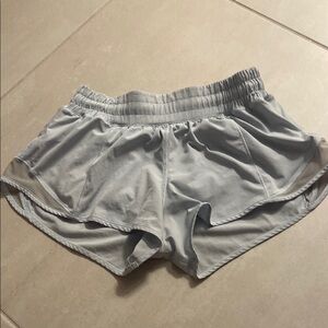 Light Gray Athletic Shorts with Moisture-Wicking Fabric